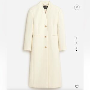 [NWT] J. Crew Women’s Palais topcoat in Italian melton wool blend, 00P, Ivory